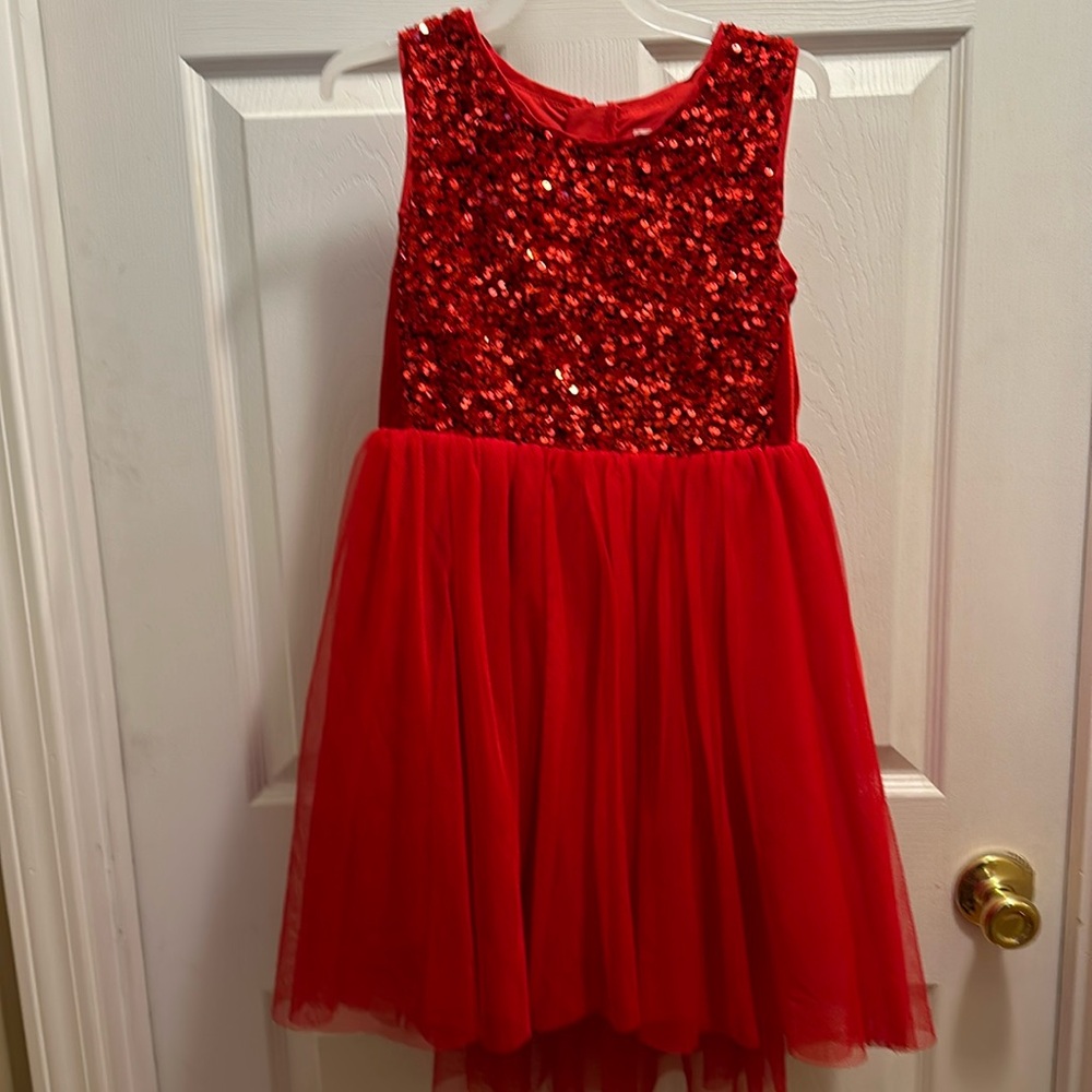 Christmas Red formal dress girl 7/8